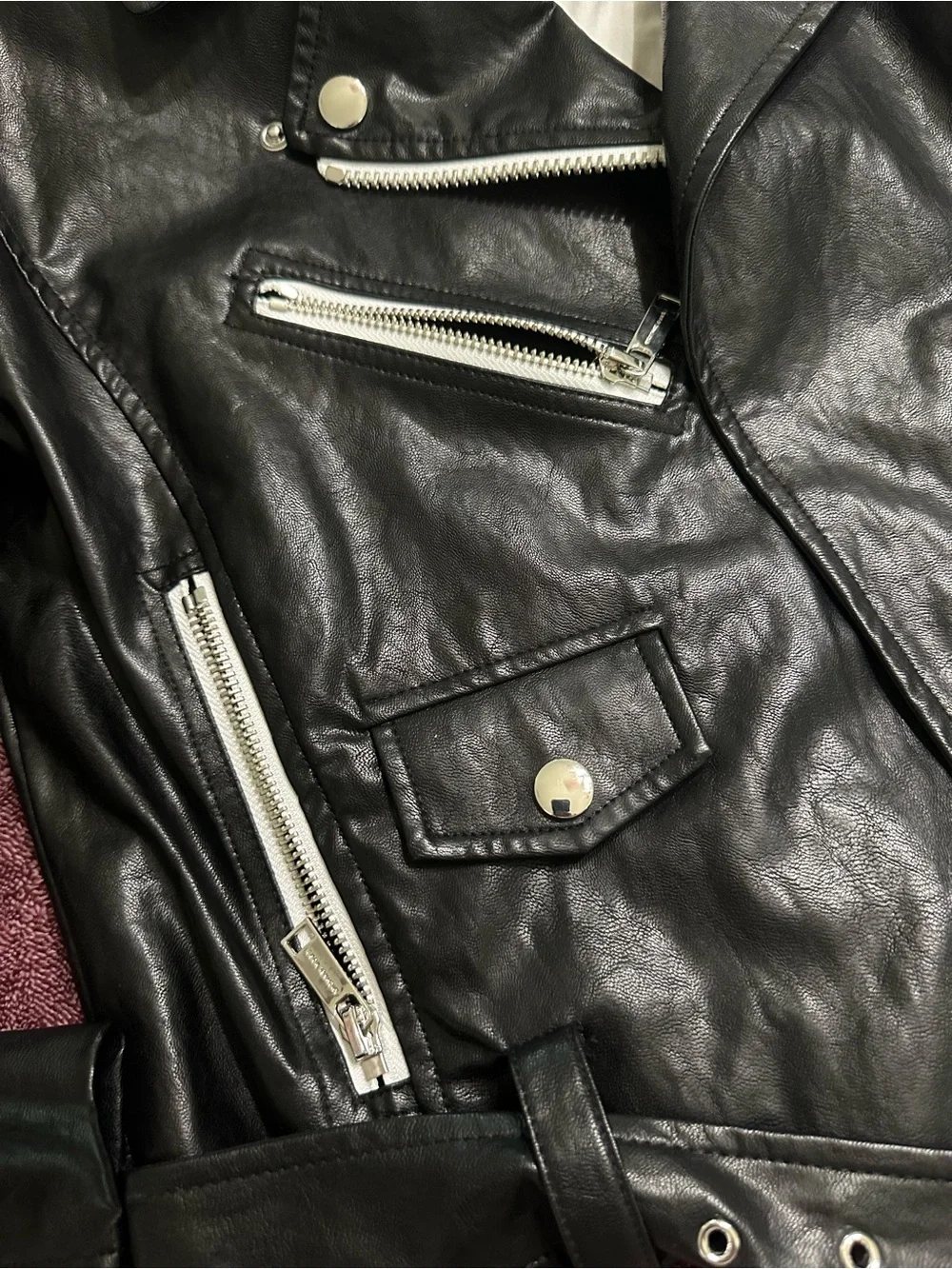 Michael Kors Leather Moto Jacket NWOT